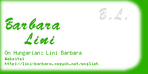 barbara lini business card